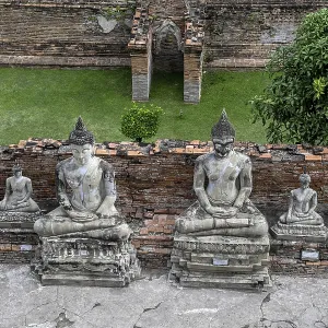 Buddha statues in Wat Yai Chai Mongkhon