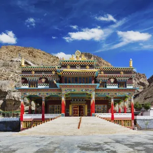 Buddhist monastery in Kaza. Spiti Valley