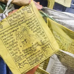 Buddhist prayer flags, Ladakh, Jammu and Kashmir