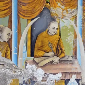 Buddhist wall paintings for religious instruction