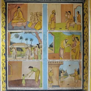 Buddhist wall paintings for religious instruction
