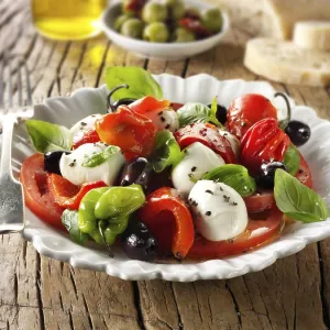 Buffalo mozarella and tomato salad Buffalo mozarella and tomato salad