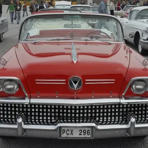 Front of a Buick Century 1958 at a meeting