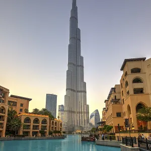 Burj Khalifa at sunset, Dubai, United Arab Emirates