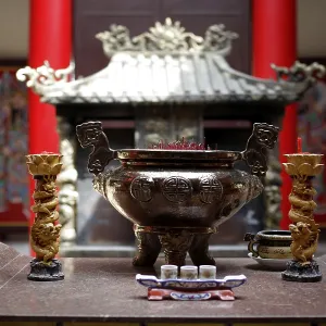 Burning aromatic incense sticks Burning aromatic incense sticks