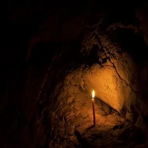 Burning candle, Buddha Cave, Mae Cham