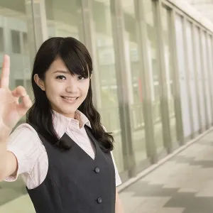Business woman give you an Ok sign Business woman give you an Ok sign
