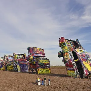 Cadillac Ranch on Route 66, Amarillo, Texas