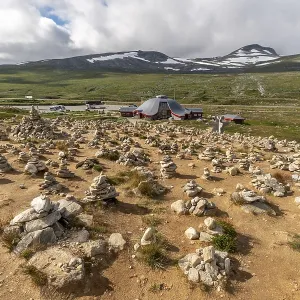 Cairns at the Polar Circle Center on the E6 Cairns at the Polar Circle Center on the E6