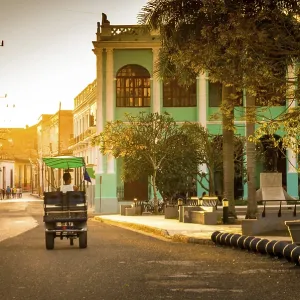 Camaguey, Cuba on January 3, 2016: Cuba in the most beautiful golden hour light Camaguey, Cuba on January 3, 2016: Cuba in the most beautiful golden hour light