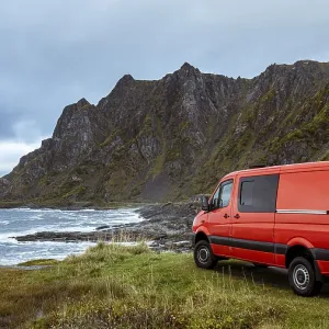 Campervan, Noss, Andoya, Norway, Europe Campervan, Noss, Andoya, Norway, Europe