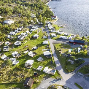 Campsite at the southern norwegian coast Campsite at the southern norwegian coast