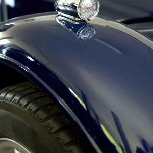 Car Lamp and a Wheel on the Front of a an Old Classic Car in Switzerland