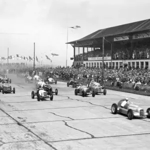 Car race, historic photograph, around 1936 Car race, historic photograph, around 1936