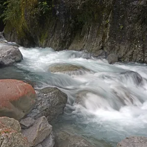 Detail of a cascade in the Otira River near Arthurs Pass