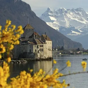 Castle Chillon at Lake Geneva near Montreux Castle Chillon at Lake Geneva near Montreux