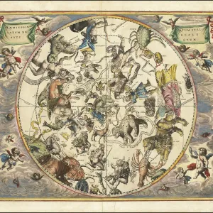 Celestial map entitled Haemisphaerium Stellatum Boreale Antiqvum Celestial map entitled Haemisphaerium Stellatum Boreale Antiqvum
