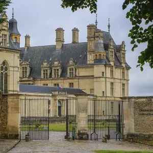 16th Century Chateau d'Ecouen Castle Print, France 16th Century Chateau d'Ecouen Castle Print, France