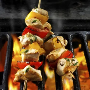 Chicken Skewers Print - Open Flame Cooking