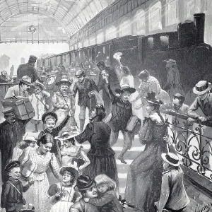 Children Returning from Holiday Colony, 1891 German Print