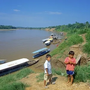 Children, Rio Tambopata, Amazon Basin Children, Rio Tambopata, Amazon Basin