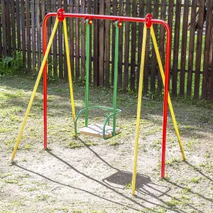 Children's metal swing for play and rest in summer Children's metal swing for play and rest in summer