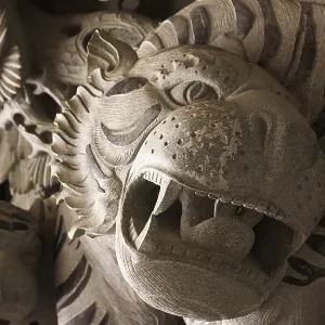 Chinese temple animal statue - tiger