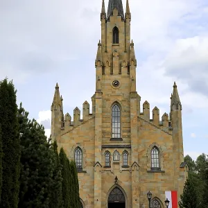 Chocholow village, neo-gothic church of St Chocholow village, neo-gothic church of St