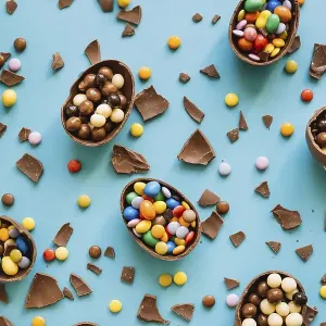 chocolate eggs with sweets