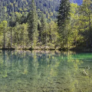 Christlessee, a mountain lake in the Trettachtal valley Christlessee, a mountain lake in the Trettachtal valley