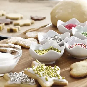Christmas bakery, baking scene with shortcrust pastry