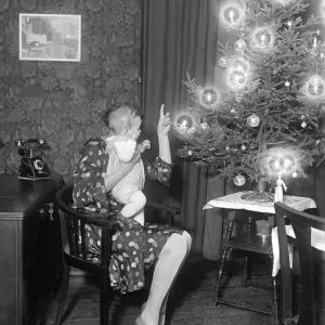 Christmas, historic photograph, around 1927 Christmas, historic photograph, around 1927