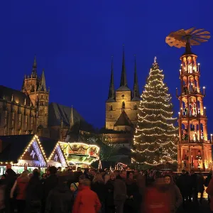 Christmas market, Erfurt, Thuringia, Germany