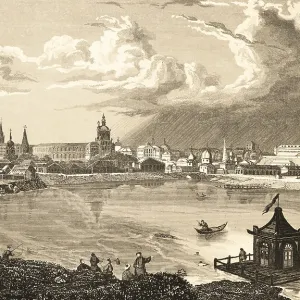 Cityscape of Kazan on the Volga