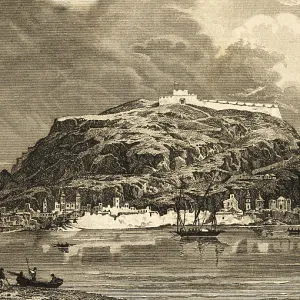 Cityscape of San Sebastian on the Mediterranean Sea