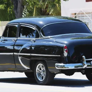Classic American car in Havana in Cuba Vintage car in Havana