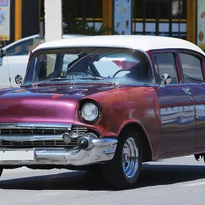 Classic American car in Havana in Cuba Vintage car in Havana