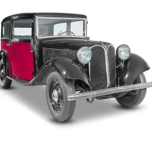 Classic car isolated in white back with shadow