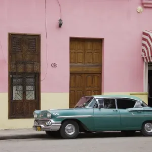 Classic car parked in the streets of Havana Classic car parked in the streets of Havana