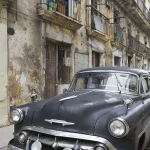 Classic car parked in the streets of Havana