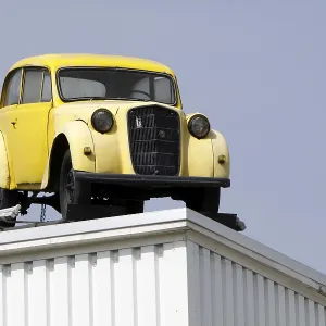 Classic car on a roof in Herford Classic car on a roof in Herford