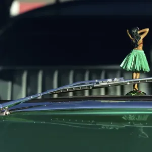 Classic car, vintage car, Hawaii hula dancer, figure on the dashboard, Chevrolet Bel Air 1951 hardtop coupe, mint green metallic business copy, Sasbachwalden, Baden-Wuerttemberg, Germany, Europe Classic car, vintage car, Hawaii hula dancer, figure on the dashboard, Chevrolet Bel Air 1951 hardtop coupe, mint green metallic business copy, Sasbachwalden, Baden-Wuerttemberg, Germany, Europe
