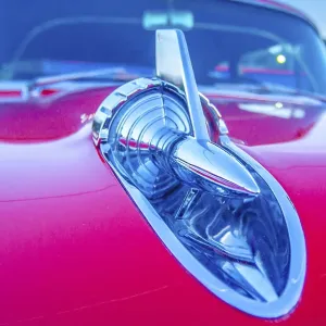 Classic vintage car details at a car show Classic vintage car details at a car show