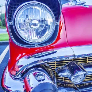 Classic vintage car details at a car show Classic vintage car details at a car show