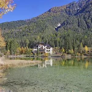 Clear shore water of an alpine lake