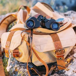 Close up binocular bag rock