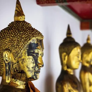 Close up of Buddhas heads, Royal Grand Palace Close up of Buddhas heads, Royal Grand Palace