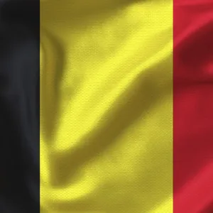 Close up of flag of Belgium with cloth texture Close up of flag of Belgium with cloth texture