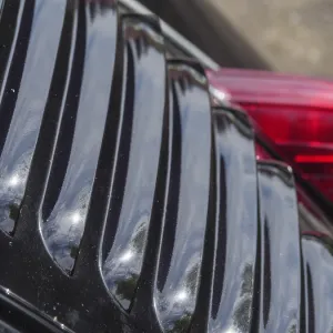 Close-up of a black vintage car Close-up of a black vintage car