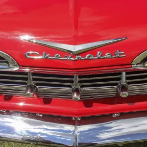 Close-up of radiator grille of classic historic pick-up Chevrolet El Camino Close-up of radiator grille of classic historic pick-up Chevrolet El Camino